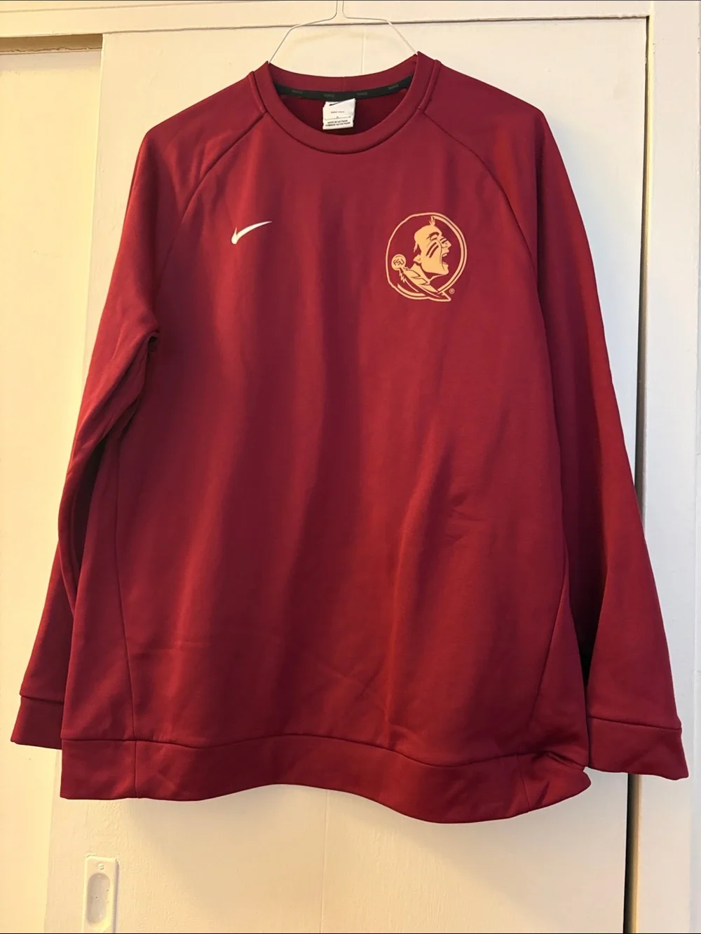 Nike Men’s Cardinal Crewneck Sweatshirt with Team Emblem